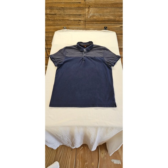 Ben Sherman Other - Ben Sherman Mens XXL Navy Blue Micro Dot Two Tone Short Sleeve Polo Shirt